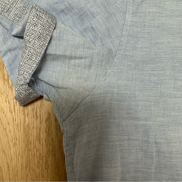 TED BAKER Grandad Collar Short Sleeve Shirt - Picture 9 of 10